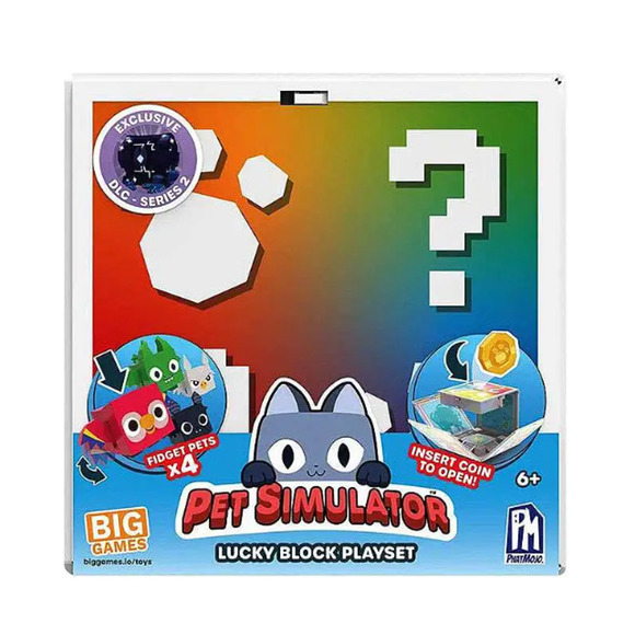 Pet Simulator X Lucky Block Playset 6 Pieces 4 Exclusive Pets Coin DLC Code NWT - Picture 6 of 6